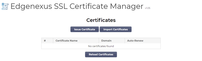 Ausstellen von Zertifikaten mit Edgenexus SSL Certificate Manager